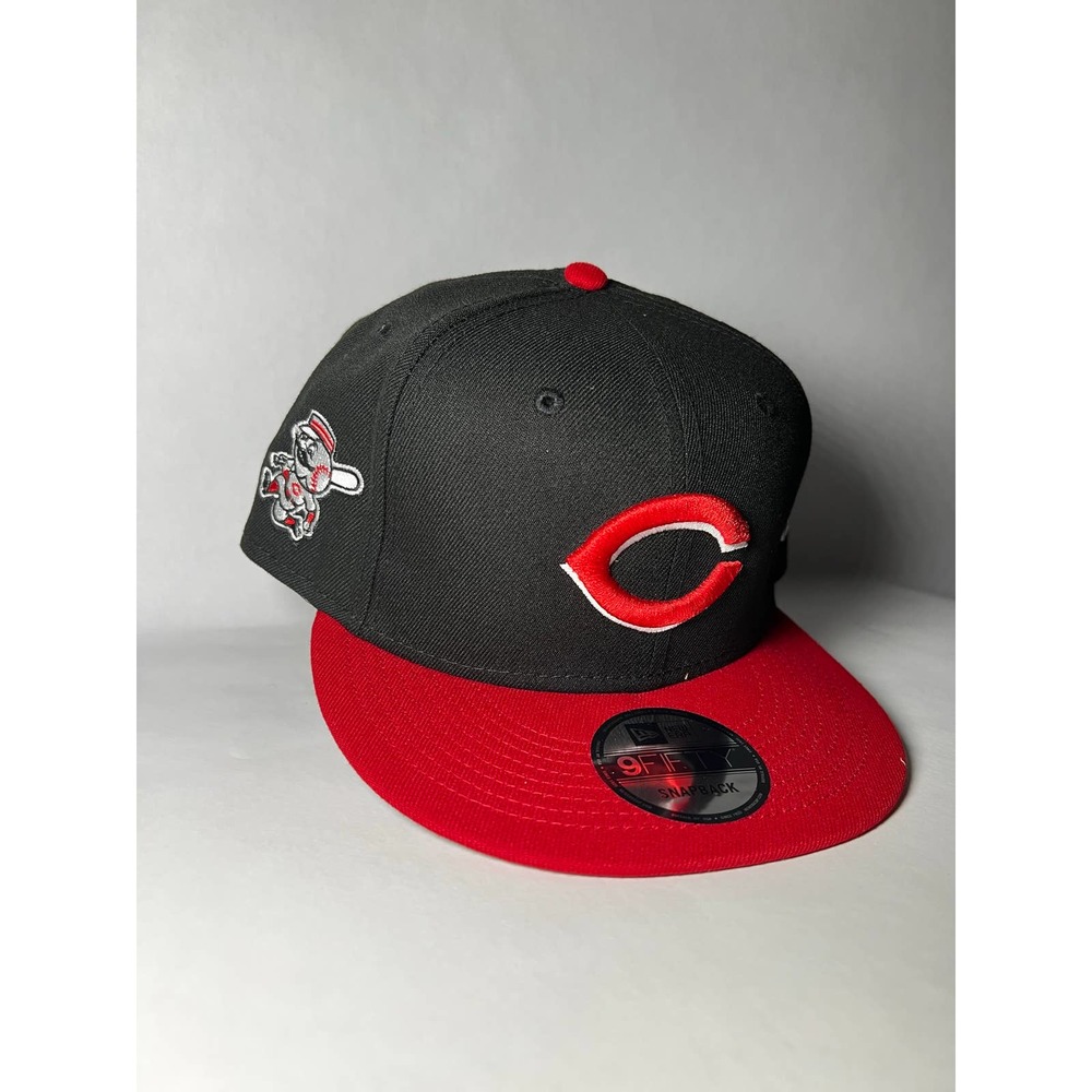 Cincinnati Reds MLB New Era 9FIFTY Black Snapback Sidepatch Custom